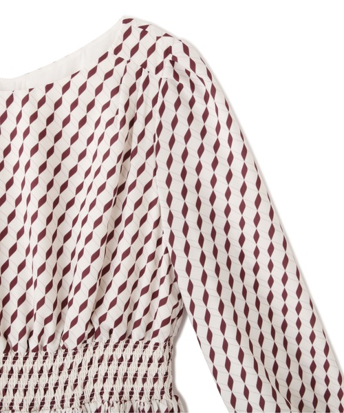 PROPORTION BODY DRESSING（プロポーションボディドレッシング）の「プリーツレトロ柄ワンピース / 1211240916（ワンピース・レディース・ベージュ/グリーン・MEDIUM/SMALL）」の11枚目の写真