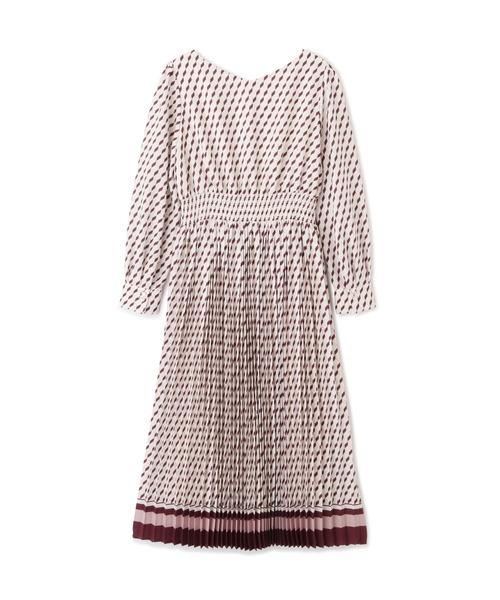 PROPORTION BODY DRESSING（プロポーションボディドレッシング）の「プリーツレトロ柄ワンピース / 1211240916（ワンピース・レディース・ベージュ/グリーン・MEDIUM/SMALL）」の14枚目の写真