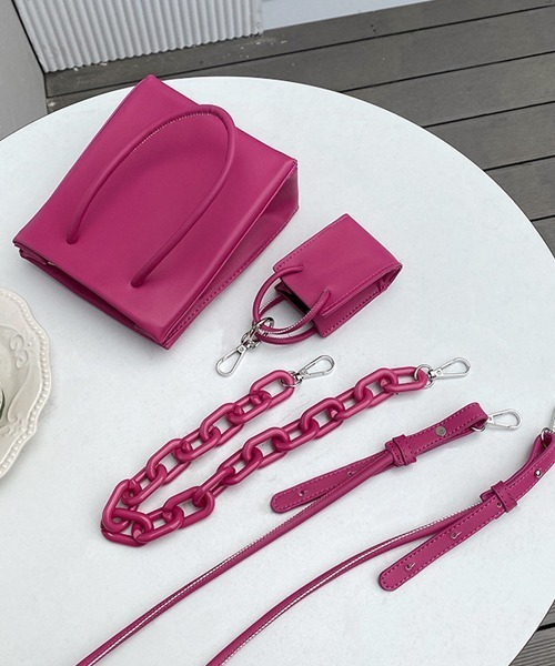 SVEC(シュベック)の「スクエア ミニショルダーバッグ(ショルダーバッグ・レディース・ホワイト/ピンク/ブラック・FREE)」の19枚目の写真