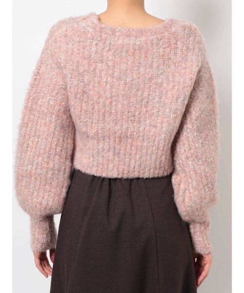 dazzlin（ダズリン）の「シュガークロップドニットトップス（ニット/セーター・レディース・ベージュ/グレー/ピンク/ブルー・FREE）」の8枚目の写真