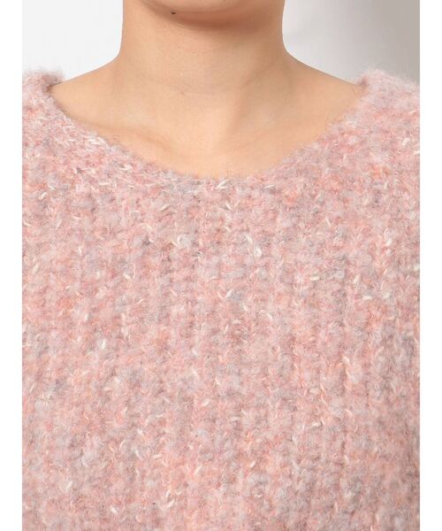 dazzlin（ダズリン）の「シュガークロップドニットトップス（ニット/セーター・レディース・ベージュ/グレー/ピンク/ブルー・FREE）」の12枚目の写真