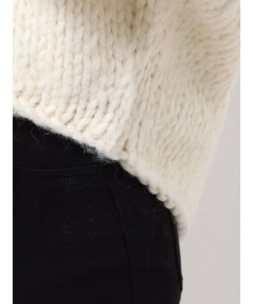 MERCURYDUO（マーキュリーデュオ）の「クロップドハンドニット（ニット/セーター・レディース・オフホワイト/ライトグレー・FREE）」の7枚目の写真