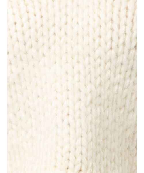 MERCURYDUO（マーキュリーデュオ）の「クロップドハンドニット（ニット/セーター・レディース・オフホワイト/ライトグレー・FREE）」の4枚目の写真