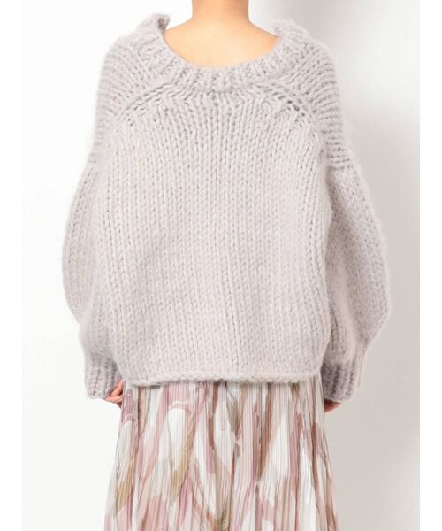 MERCURYDUO（マーキュリーデュオ）の「クロップドハンドニット（ニット/セーター・レディース・オフホワイト/ライトグレー・FREE）」の11枚目の写真