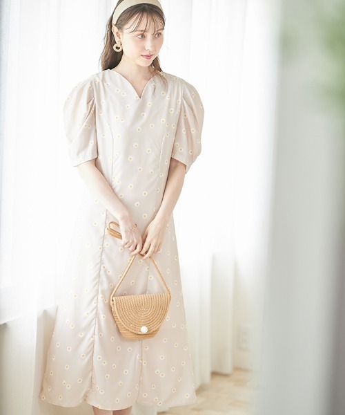 マーガレットデザインパフスリーブワンピース ワンピース Cookie Chocolate クッキーチョコレート のファッション通販 Zozotown