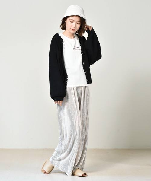 RETRO GIRL(レトロガール)の「ダメージカラフルニットカーデ(カーディガン/ボレロ・レディース・アイボリー/グリーン/ブラック/レッド/ブルー・FREE)」の12枚目の写真