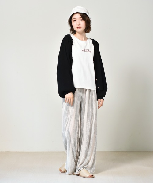 RETRO GIRL(レトロガール)の「ダメージカラフルニットカーデ(カーディガン/ボレロ・レディース・アイボリー/グリーン/ブラック/レッド/ブルー・FREE)」の19枚目の写真