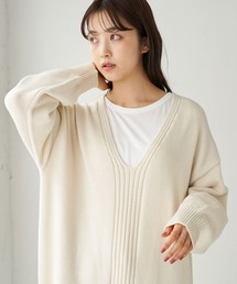 earth music&ecology | 【WEB限定】Vネックロングニットワンピース ＊(ワンピース)