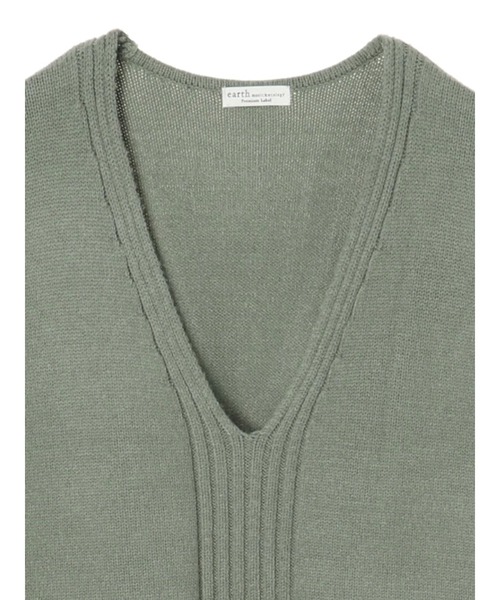 earth music&ecology（アースミュージックアンドエコロジー）の「【WEB限定】Vネックロングニットワンピース ＊（ワンピース・レディース・ライトグレー/グレー/グリーン/アイボリー・FREE）」の22枚目の写真