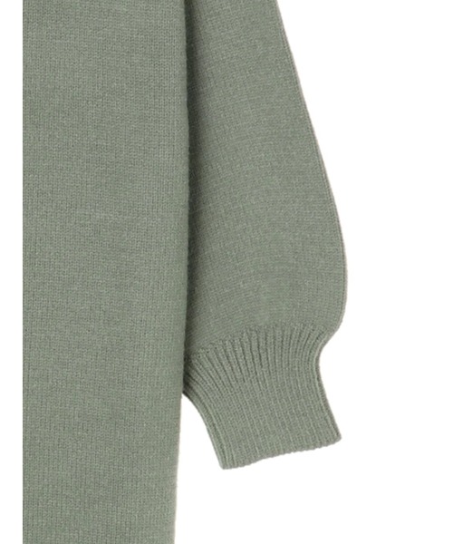 earth music&ecology（アースミュージックアンドエコロジー）の「【WEB限定】Vネックロングニットワンピース ＊（ワンピース・レディース・ライトグレー/グレー/グリーン/アイボリー・FREE）」の6枚目の写真