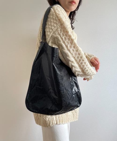 pythontotebag/A4サイズもすっぽりパイソン柄トートバッグ