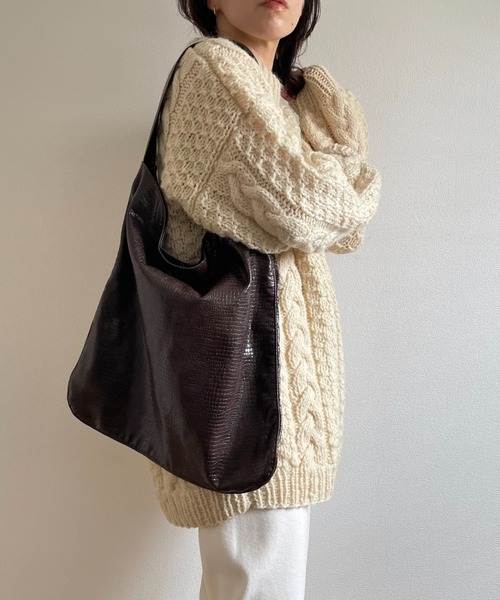 pythontotebag/A4サイズもすっぽりパイソン柄トートバッグ