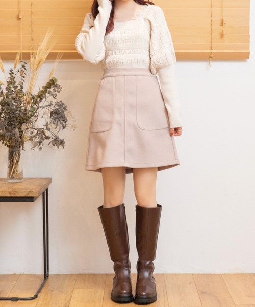 Mysa&Liina(ミーサリーナ)の「シャーリングニット(ニット/セーター・レディース・ブラック/オフホワイト/ラベンダー・M)」の8枚目の写真