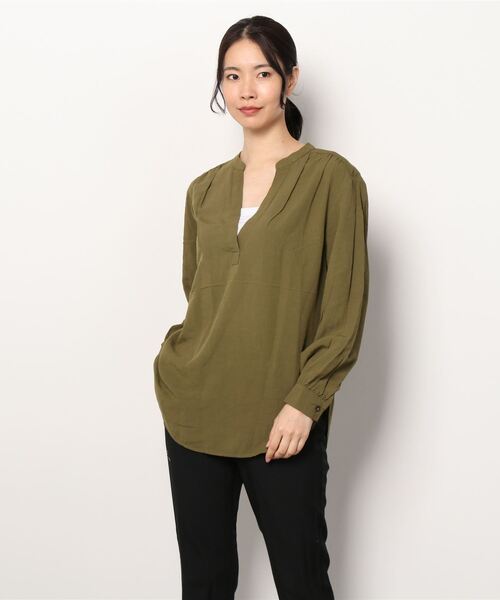 GAP(ギャップ)の「ポップオーバー チュニックシャツ(シャツ/ブラウス・レディース・ホワイト/ブラック/Olive ・XS/S/M/L/XXS)」の7枚目の写真