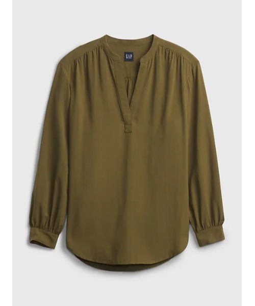 GAP(ギャップ)の「ポップオーバー チュニックシャツ(シャツ/ブラウス・レディース・ホワイト/ブラック/Olive ・XS/S/M/L/XXS)」の6枚目の写真