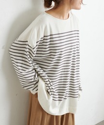 PUAL CE CIN | パネルボーダーチュニック(Tシャツ/カットソー)