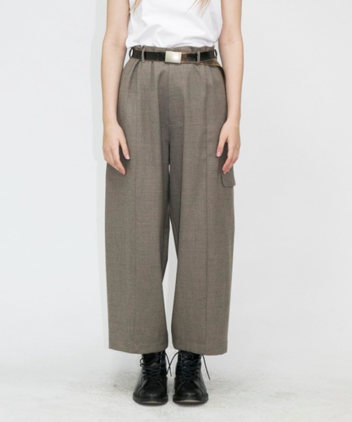 my beautiful landlet（マイビューティフルランドレット）の「【my beautiful landlet】 wool serge wide pants（その他パンツ・メンズ・ブラウン/チャコールグレー/ベージュ・2/1/0）」の3枚目の写真