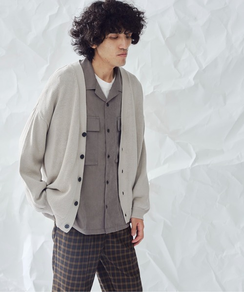 CPCM(シーピーシーエム)の「強撚カーディガン(カーディガン/ボレロ・メンズ・チャコールグレー/グレイッシュベージュ/グレー/ブルー・FREE)」の8枚目の写真