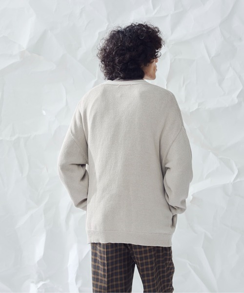 CPCM(シーピーシーエム)の「強撚カーディガン(カーディガン/ボレロ・メンズ・チャコールグレー/グレイッシュベージュ/グレー/ブルー・FREE)」の9枚目の写真