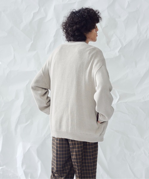 CPCM(シーピーシーエム)の「強撚カーディガン(カーディガン/ボレロ・メンズ・チャコールグレー/グレイッシュベージュ/グレー/ブルー・FREE)」の10枚目の写真