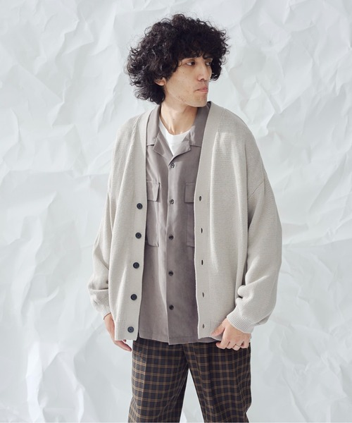 CPCM(シーピーシーエム)の「強撚カーディガン(カーディガン/ボレロ・メンズ・チャコールグレー/グレイッシュベージュ/グレー/ブルー・FREE)」の12枚目の写真