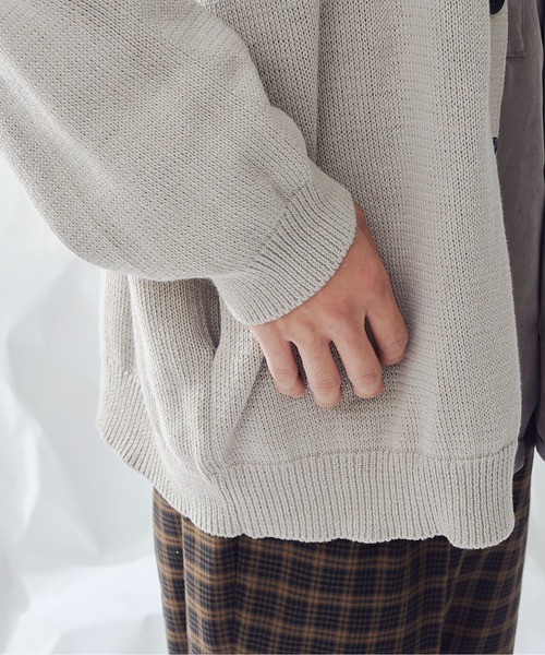 CPCM(シーピーシーエム)の「強撚カーディガン(カーディガン/ボレロ・メンズ・チャコールグレー/グレイッシュベージュ/グレー/ブルー・FREE)」の16枚目の写真