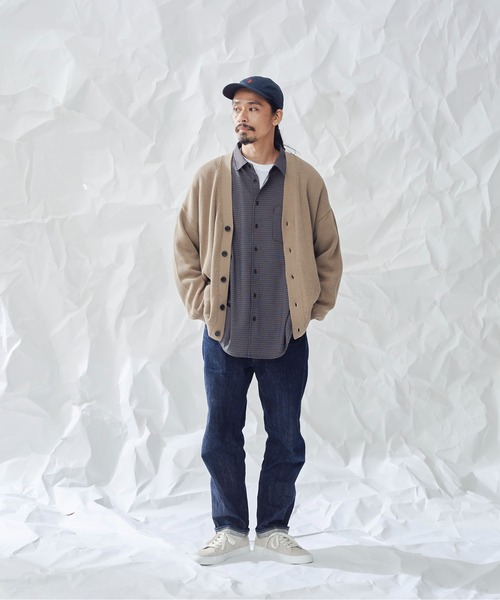 CPCM(シーピーシーエム)の「強撚カーディガン(カーディガン/ボレロ・メンズ・チャコールグレー/グレイッシュベージュ/グレー/ブルー・FREE)」の17枚目の写真