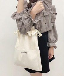 【apres jour×ARIAZ】クリアポケット付き巾着トート