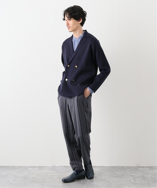 EDIFICE(エディフィス)の「ミラノリブ ダブル ジャケット(カーディガン/ボレロ・メンズ・ブラック/ネイビー・MEDIUM/LARGE)」の9枚目の写真