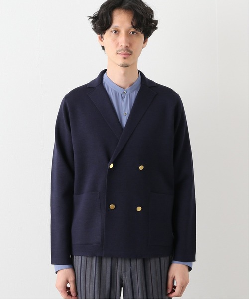 EDIFICE(エディフィス)の「ミラノリブ ダブル ジャケット(カーディガン/ボレロ・メンズ・ブラック/ネイビー・MEDIUM/LARGE)」の13枚目の写真
