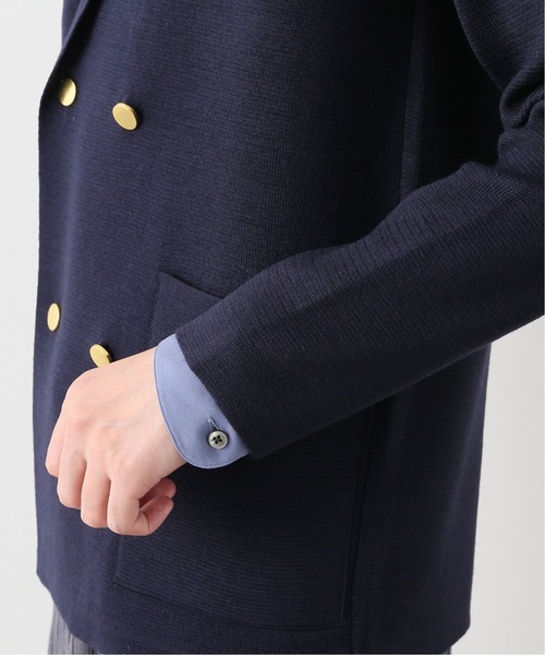 EDIFICE(エディフィス)の「ミラノリブ ダブル ジャケット(カーディガン/ボレロ・メンズ・ブラック/ネイビー・MEDIUM/LARGE)」の12枚目の写真