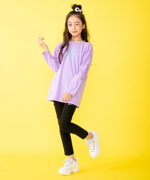 JENNI love(ジェニィラブ)の「シリコンワッペン厚底スニーカー(スニーカー・キッズ・ミント/オフホワイト/ラベンダー/ブラック・23cm/22cm/24cm)」の7枚目の写真