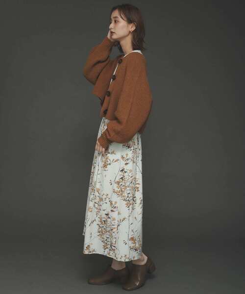 SENSE OF PLACE by URBAN RESEARCH（センスオブプレイスバイアーバンリサーチ）の「リーフプリントウエストタックワンピース（ワンピース・レディース・ブラック系その他/ホワイト系その他・ONE）」の11枚目の写真