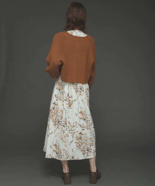 SENSE OF PLACE by URBAN RESEARCH（センスオブプレイスバイアーバンリサーチ）の「リーフプリントウエストタックワンピース（ワンピース・レディース・ブラック系その他/ホワイト系その他・ONE）」の20枚目の写真