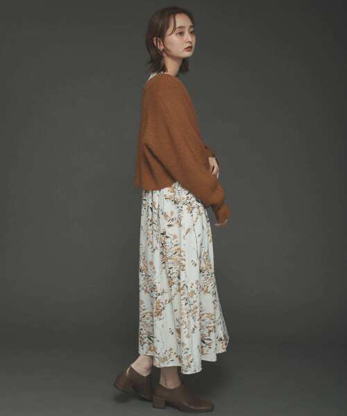 SENSE OF PLACE by URBAN RESEARCH（センスオブプレイスバイアーバンリサーチ）の「リーフプリントウエストタックワンピース（ワンピース・レディース・ブラック系その他/ホワイト系その他・ONE）」の17枚目の写真