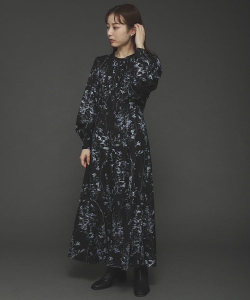 SENSE OF PLACE by URBAN RESEARCH（センスオブプレイスバイアーバンリサーチ）の「リーフプリントウエストタックワンピース（ワンピース・レディース・ブラック系その他/ホワイト系その他・ONE）」の14枚目の写真