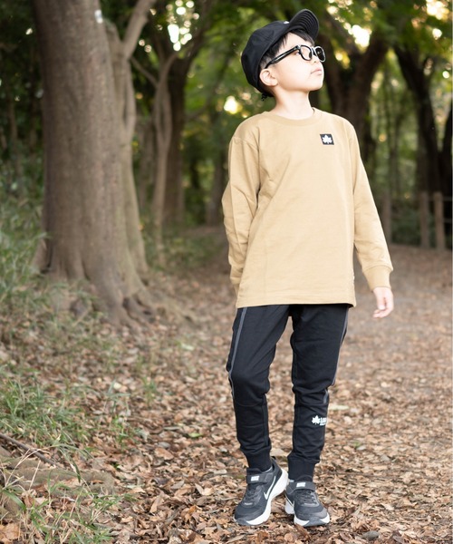 LOGOS(ロゴス)の「【30】〔LOGOS/ロゴス〕裏毛ベーシッククルーネックスウェット(スウェット・キッズ・ベージュ/杢グレー/ブラック・160/150/140/130)」の7枚目の写真