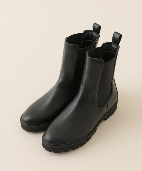 Paradise Picnic（パラダイスピクニック）の「サイドゴアブーツ（ブーツ・レディース・ブラック/ベージュ・MEDIUM/LARGE）」の6枚目の写真