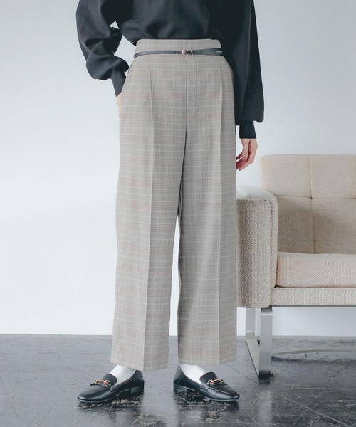 GLOBAL WORK(グローバルワーク)の「アッタカウツクシストレートガラ/215867(その他パンツ・レディース・ダークブラウン/ネイビー/ライトベージュ/ホワイト系その他3・SMALL/MEDIUM/LARGE/X-SMALL)」の1枚目の写真