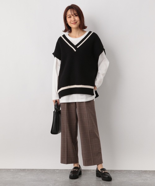GLOBAL WORK(グローバルワーク)の「アッタカウツクシストレートガラ/215867(その他パンツ・レディース・ダークブラウン/ネイビー/ライトベージュ/ホワイト系その他3・SMALL/MEDIUM/LARGE/X-SMALL)」の6枚目の写真