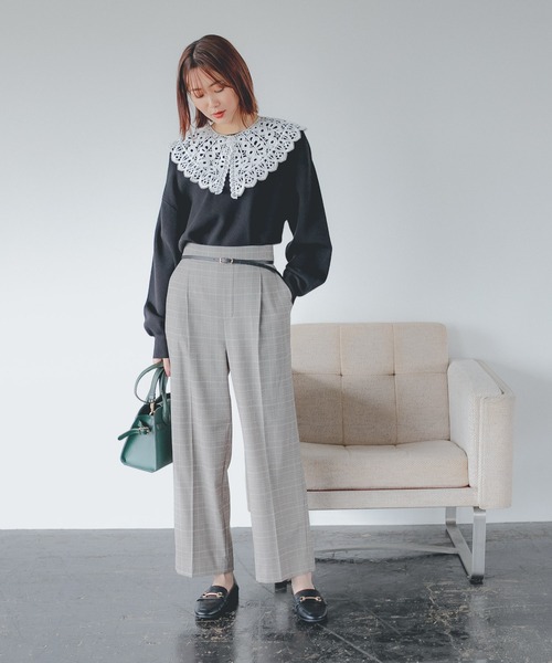 GLOBAL WORK(グローバルワーク)の「アッタカウツクシストレートガラ/215867(その他パンツ・レディース・ダークブラウン/ネイビー/ライトベージュ/ホワイト系その他3・SMALL/MEDIUM/LARGE/X-SMALL)」の21枚目の写真