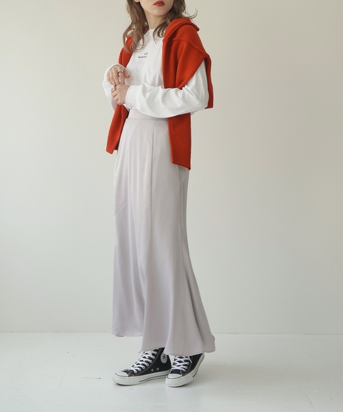 Lull（ルル）の「【Lull / ルル】Lullロゴ刺繍ロンT（Tシャツ/カットソー・レディース・ホワイト/ブラック・ONESIZE）」の13枚目の写真