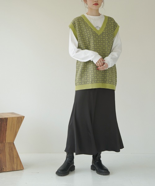 Lull（ルル）の「【Lull / ルル】Lullロゴ刺繍ロンT（Tシャツ/カットソー・レディース・ホワイト/ブラック・ONESIZE）」の15枚目の写真