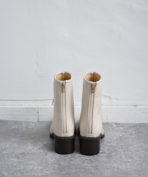 RETRO GIRL(レトロガール)の「スクエアトゥブーツ(ブーツ・レディース・オフホワイト/キャメル/ブラック・L/M)」の5枚目の写真