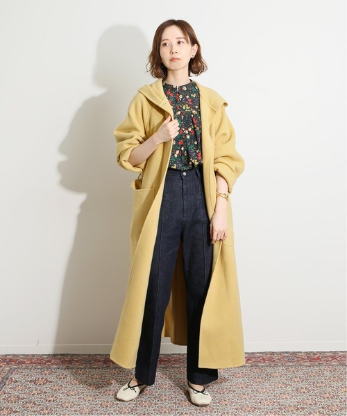 IENA LA BOUCLE ダブルフェイスコート ベルト付き 美品 中古・古着通販】IENA LA BOUCLE (イエナ ラ ブークル) ダブルフェイス