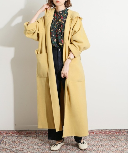 IENA LA BOUCLE（イエナラブークル）の「IENA LA BOUCLE ダブルフェイスフードコート◆（その他アウター・レディース・イエロー・38）」の19枚目の写真