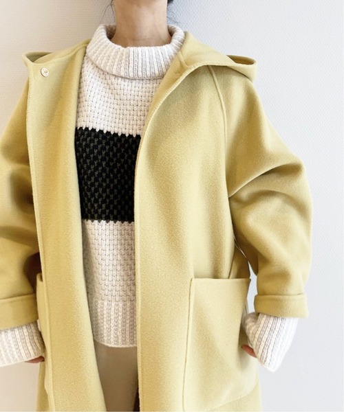 IENA LA BOUCLE ダブルフェイスコート ベルト付き 美品 IENA LA BOUCLE ダブルフェイスケープコート リボンベルト ロング