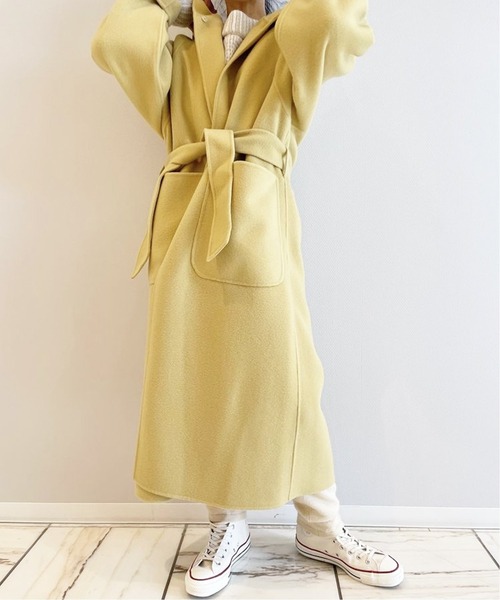 IENA LA BOUCLE（イエナラブークル）の「IENA LA BOUCLE ダブルフェイスフードコート◆（その他アウター・レディース・イエロー・38）」の16枚目の写真