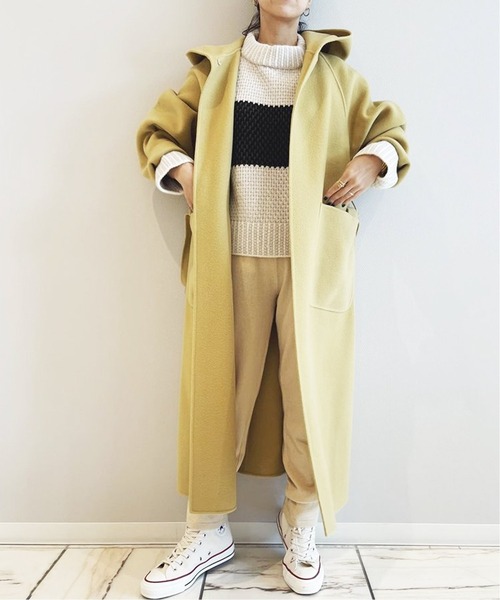 IENA LA BOUCLE ダブルフェイスフードコート◇