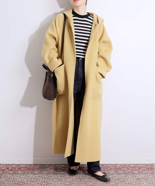 IENA LA BOUCLE ダブルフェイスコート ベルト付き 美品 中古・古着通販】IENA LA BOUCLE (イエナ ラ ブークル) ダブルフェイス